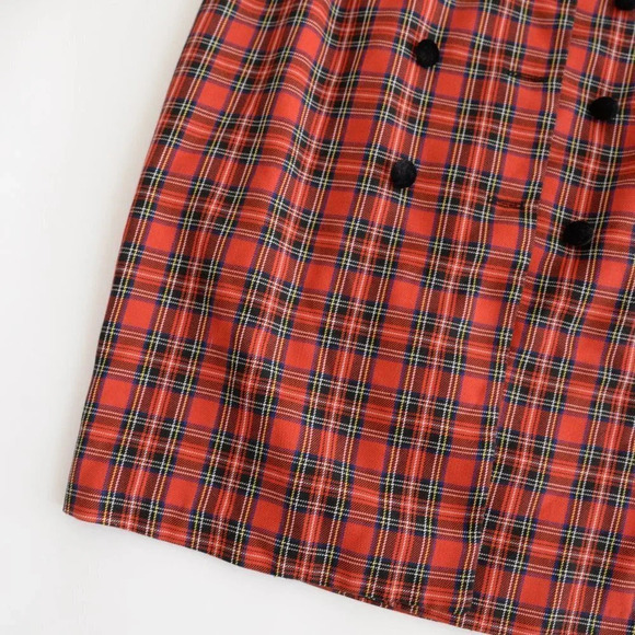 Vintage Northern Traditions Red Scottish Print Double Breasted Dress 5-6 - Picture 9 of 10